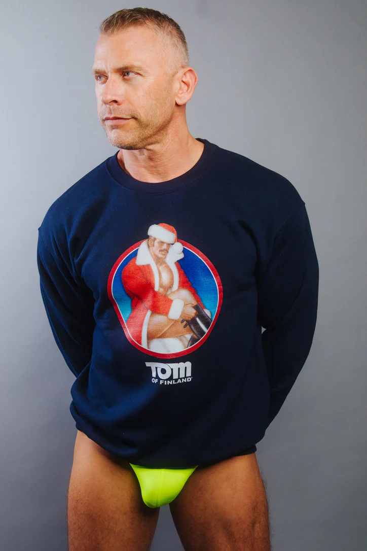 Tom of Finland Sexy Santa Sweatshirt by Peachy Kings - Image 6
