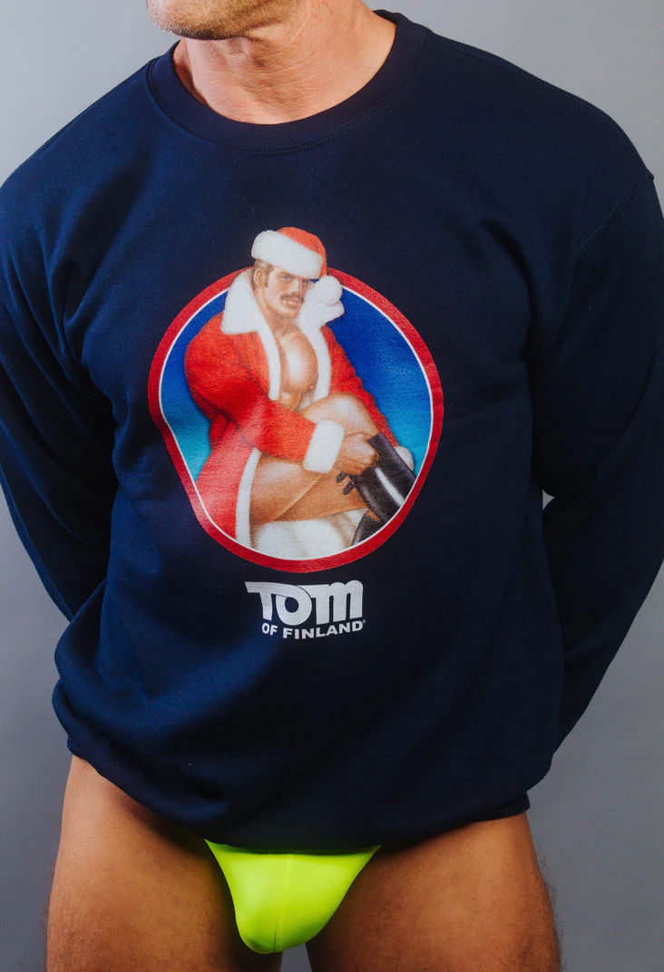 Tom of Finland Sexy Santa Sweatshirt by Peachy Kings - Image 7
