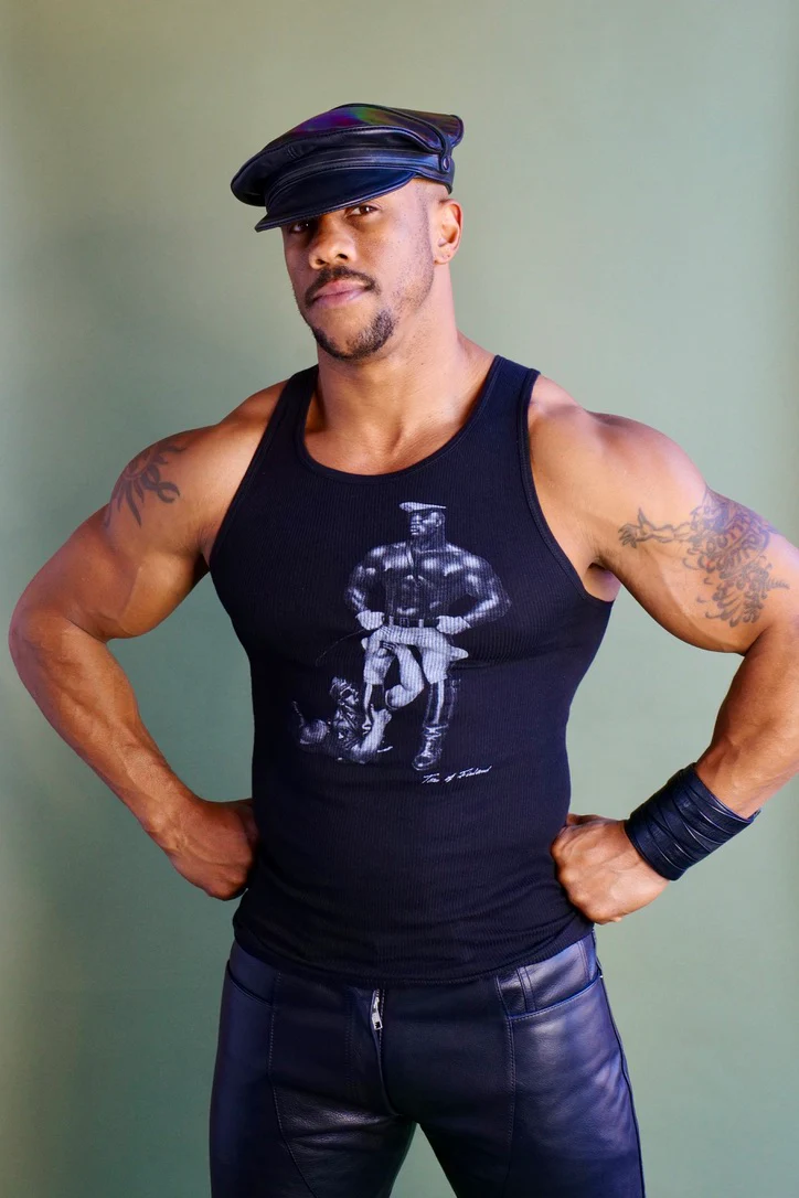 Tom of Finland WORSHIP Ribbed Tank Black - Image 4