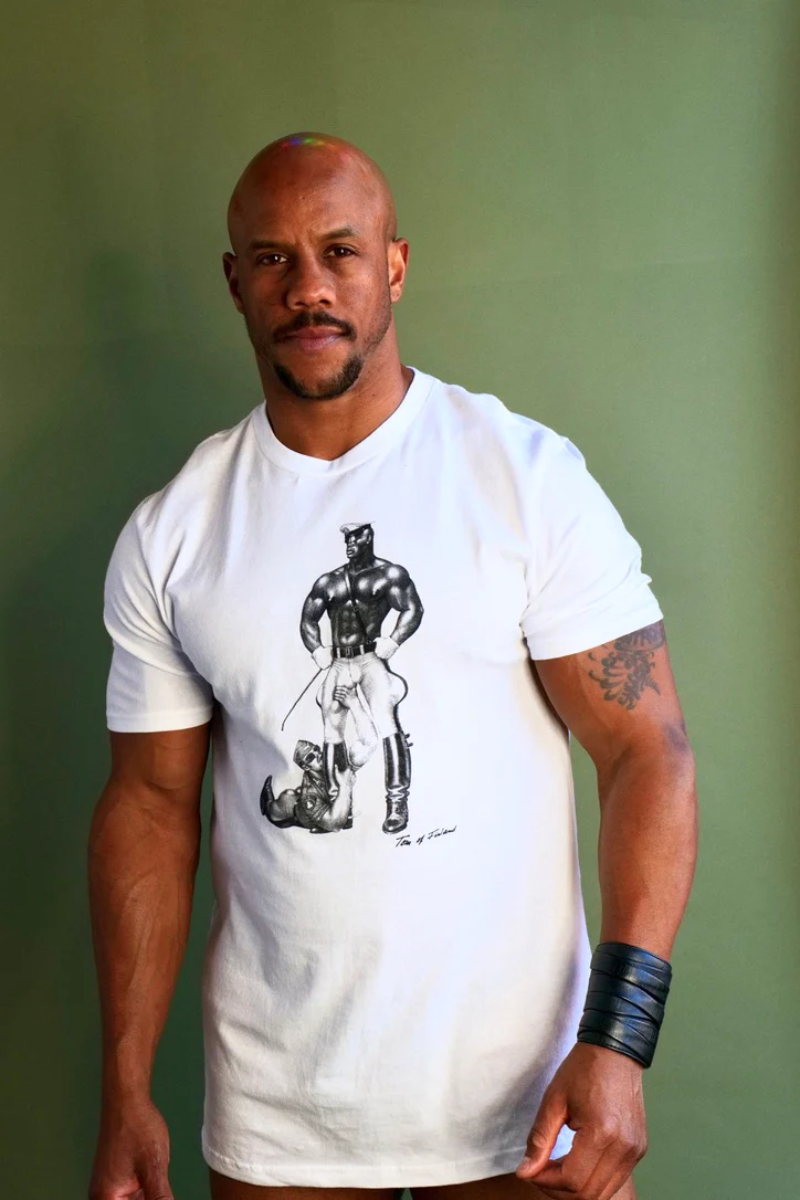 Tom of Finland WORSHIP T-Shirt White - Image 2