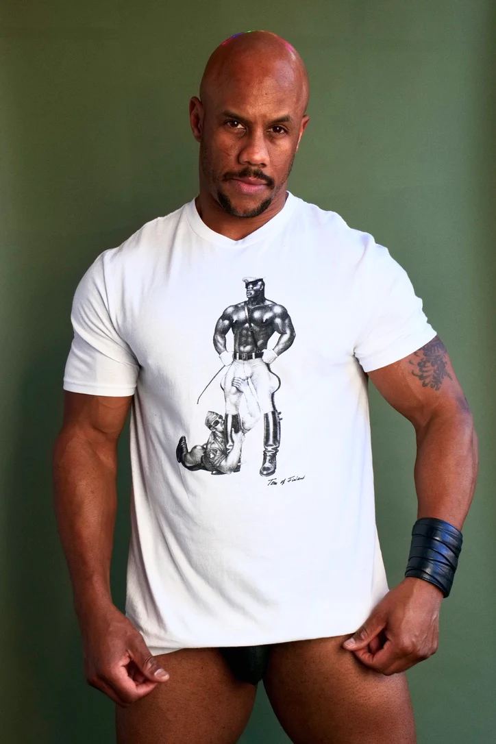 Tom of Finland WORSHIP T-Shirt White - Image 3