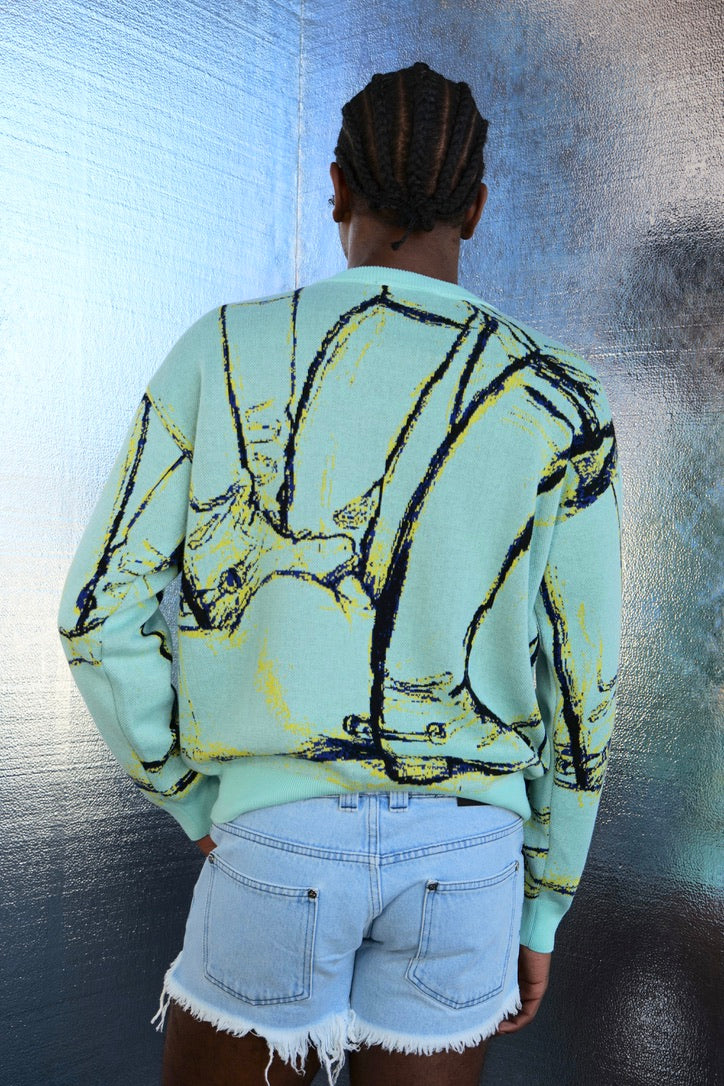 TOM OF FINLAND x WE ARE SPASTOR SWEATER MINT - Image 2