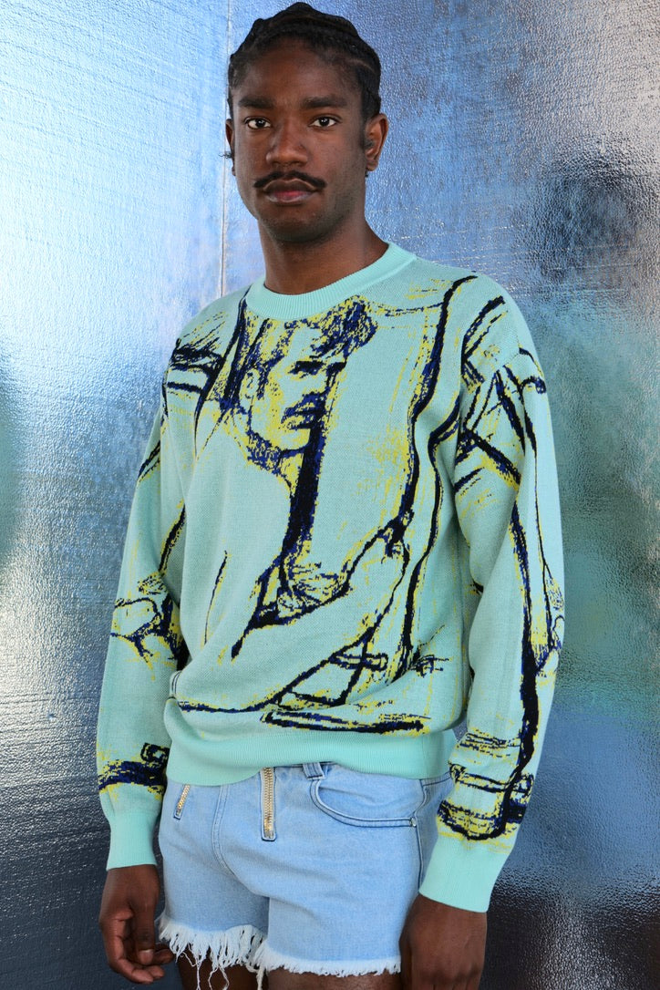 TOM OF FINLAND x WE ARE SPASTOR SWEATER MINT - Image 3