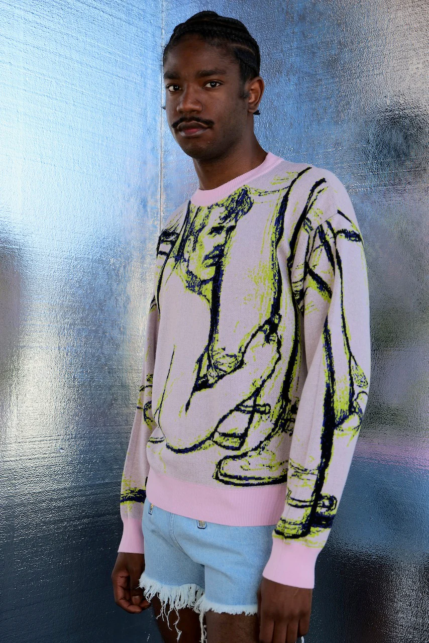 TOM OF FINLAND x WE ARE SPASTOR SWEATER PINK - Image 2