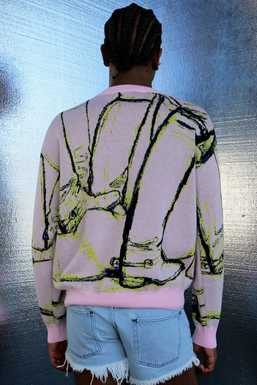 TOM OF FINLAND x WE ARE SPASTOR SWEATER PINK - Image 3