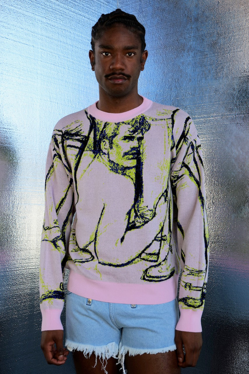 TOM OF FINLAND x WE ARE SPASTOR SWEATER PINK - Image 4