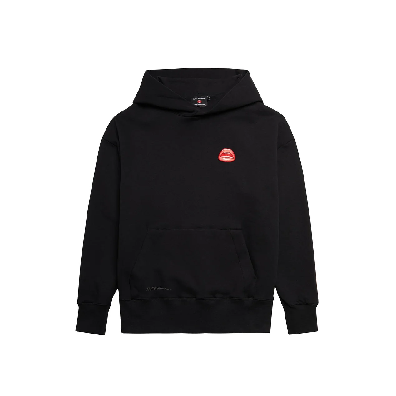 Tom Wesselmann Mouth Icon Patch Hoodie - Black