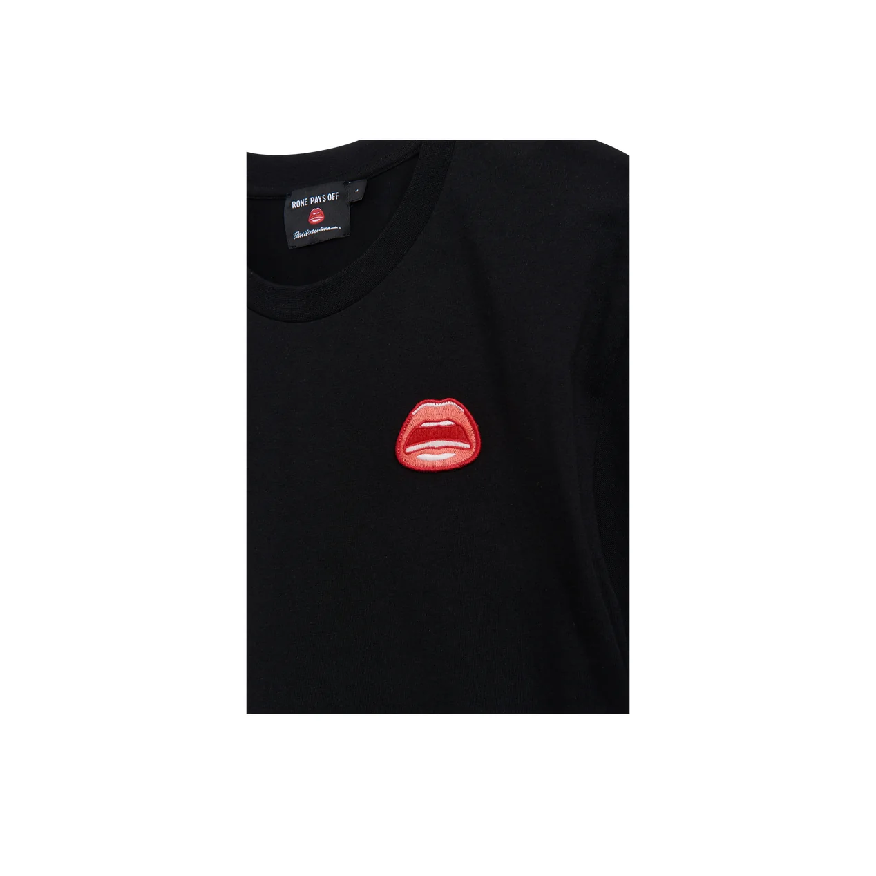 Tom Wesselmann Mouth Icon Patch T-Shirt - Black - Image 2
