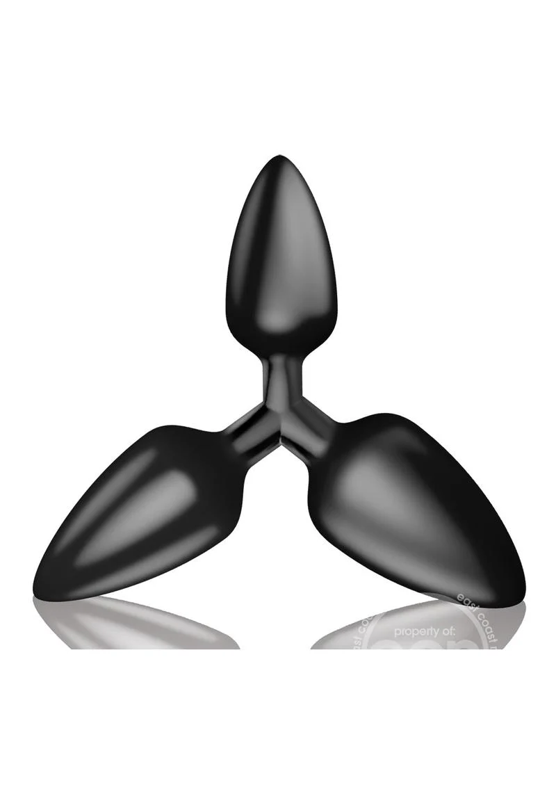 Triad 3 Way Smooth Butt Plug - Black - Image 4