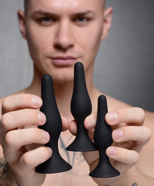 Triple Spire Tapered Silicone Anal Trainer Set by Master Series - Image 4