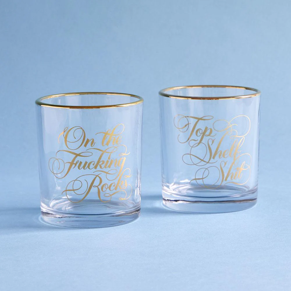 Two Damn Classy Rocks Glasses by CALLIGRAPHUCK - Image 2