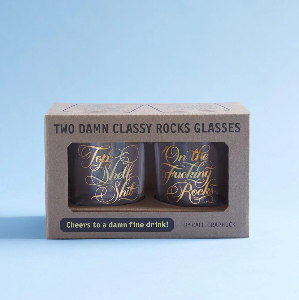 Two Damn Classy Rocks Glasses by CALLIGRAPHUCK - Image 4