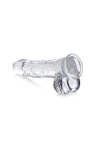 UNCUT Jock C-Thru SLIM Dildo w. Balls - 9 Inch - Image 5