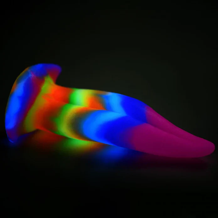 Creature Cock Unicorn Kiss Unicorn Tongue Glow-In-The-Dark Silicone Dildo - Image 3