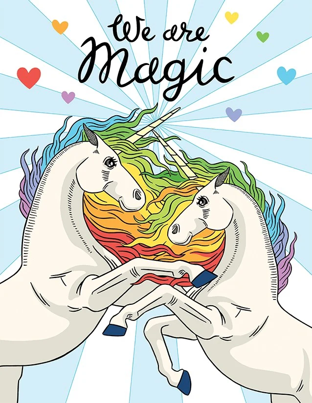 Unicorns We Are Magic GREETING CARD - Image 2