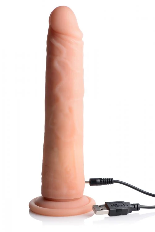 Big Shot Vibrating and Rotating Silicone Dildo - 8 Inch - Image 3