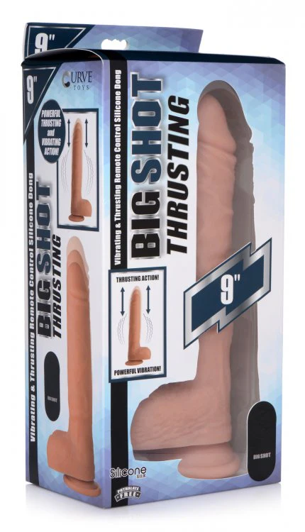 Big Shot Vibrating & Thrusting Silicone Dildo -10 Inch - Image 7