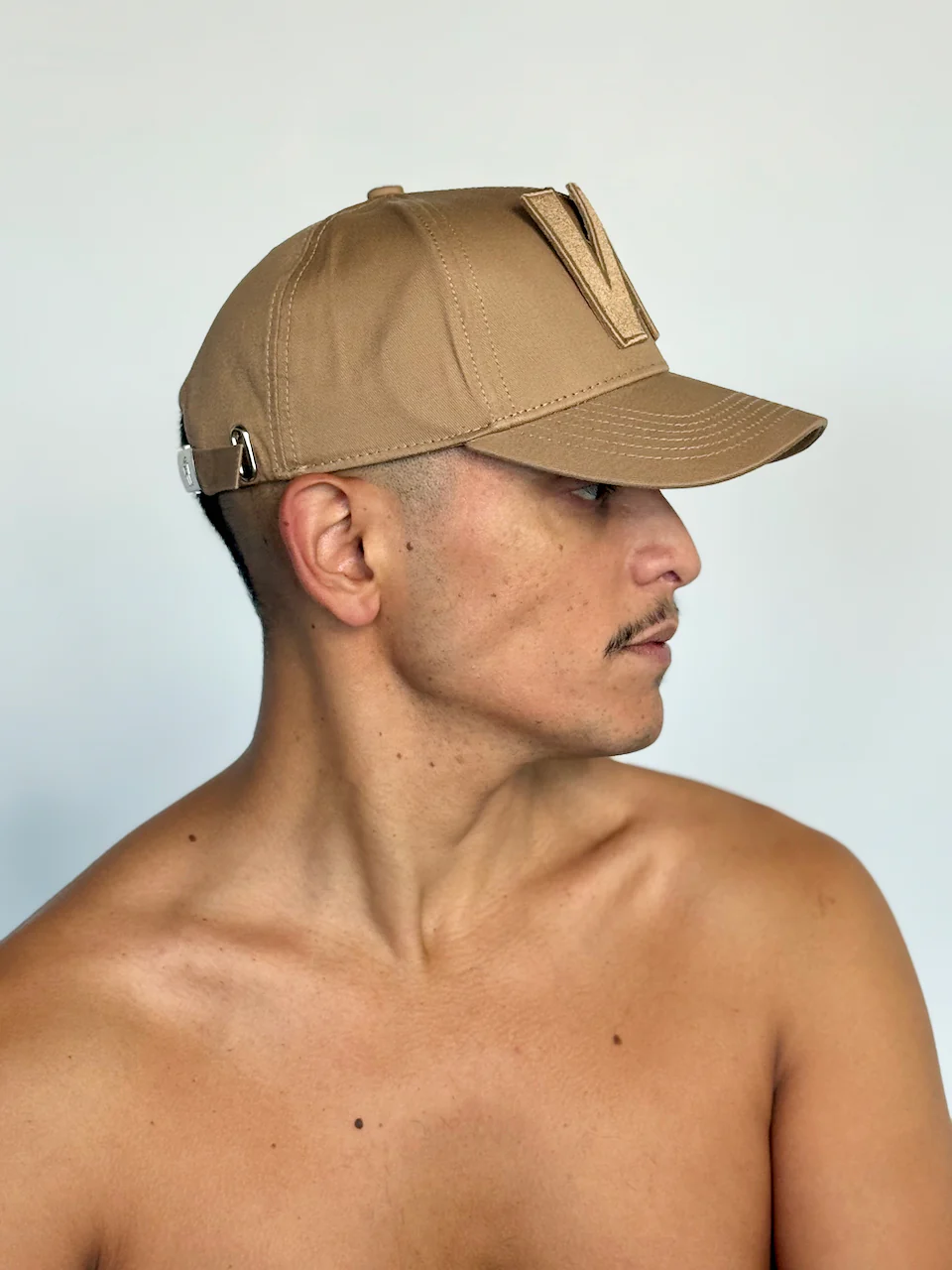 W CAP by Walter van Beirendonck in Camel - Image 7