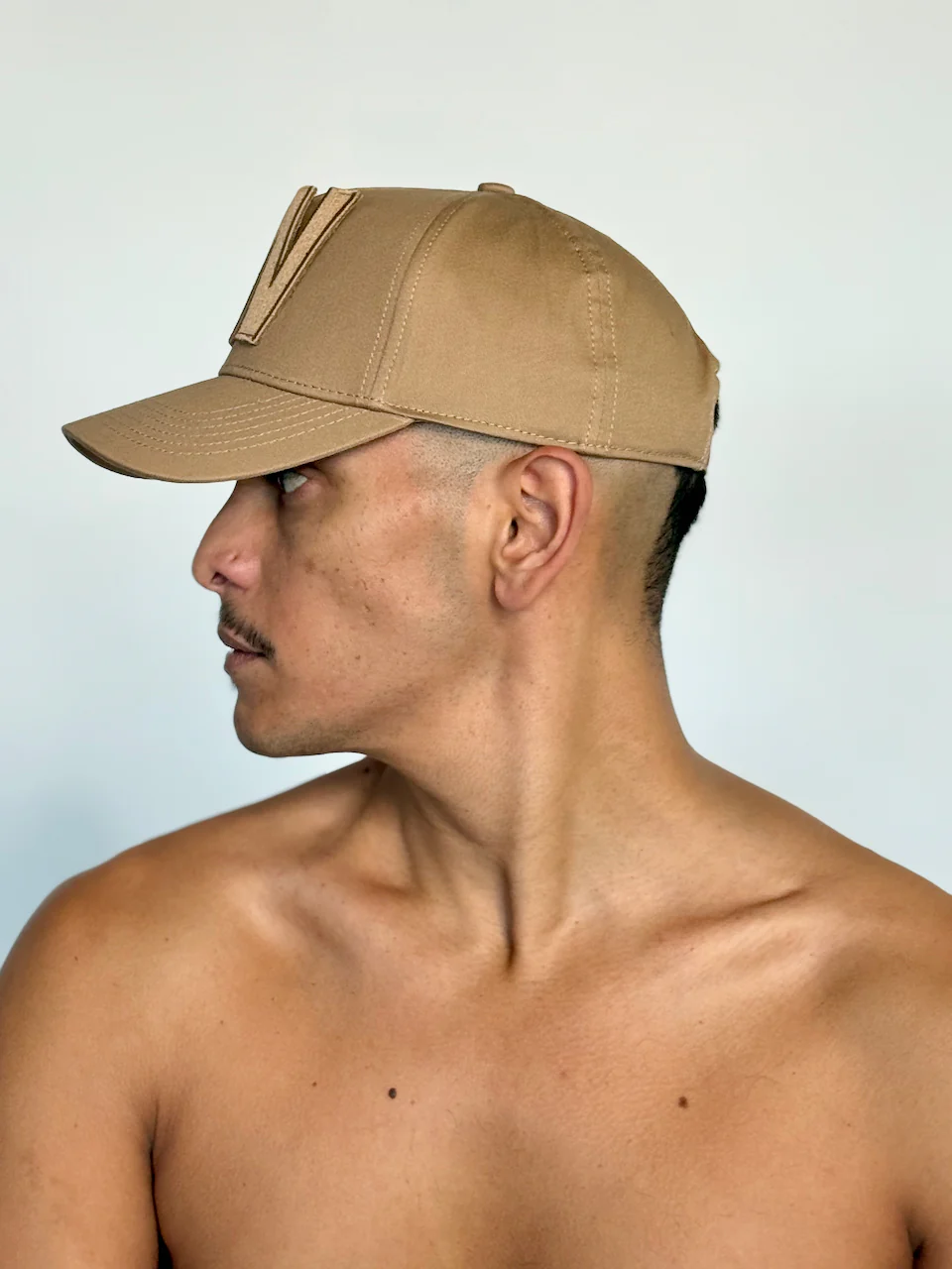 W CAP by Walter van Beirendonck in Camel - Image 8
