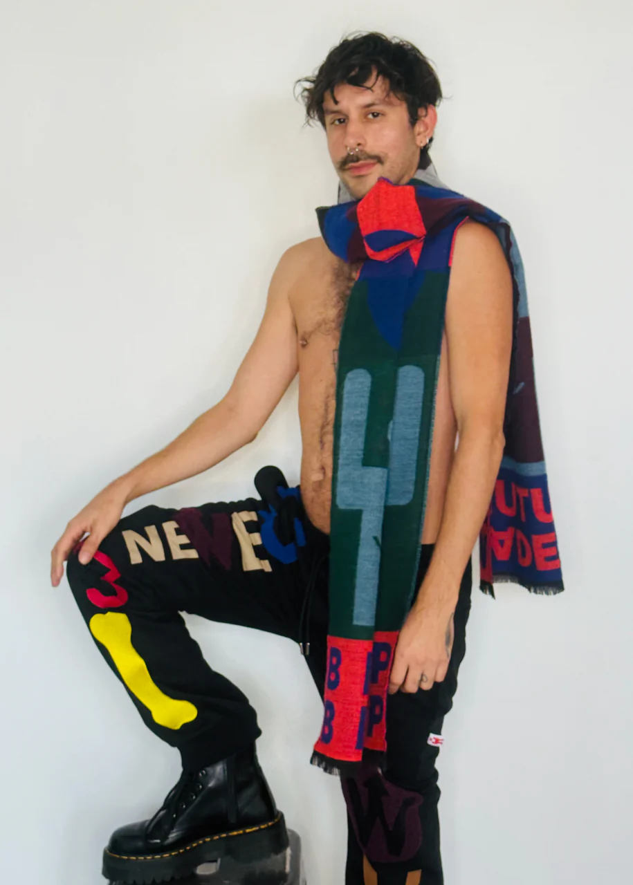 Walter Van Beirendonck Beep Beep Scarf - Orange - Image 3