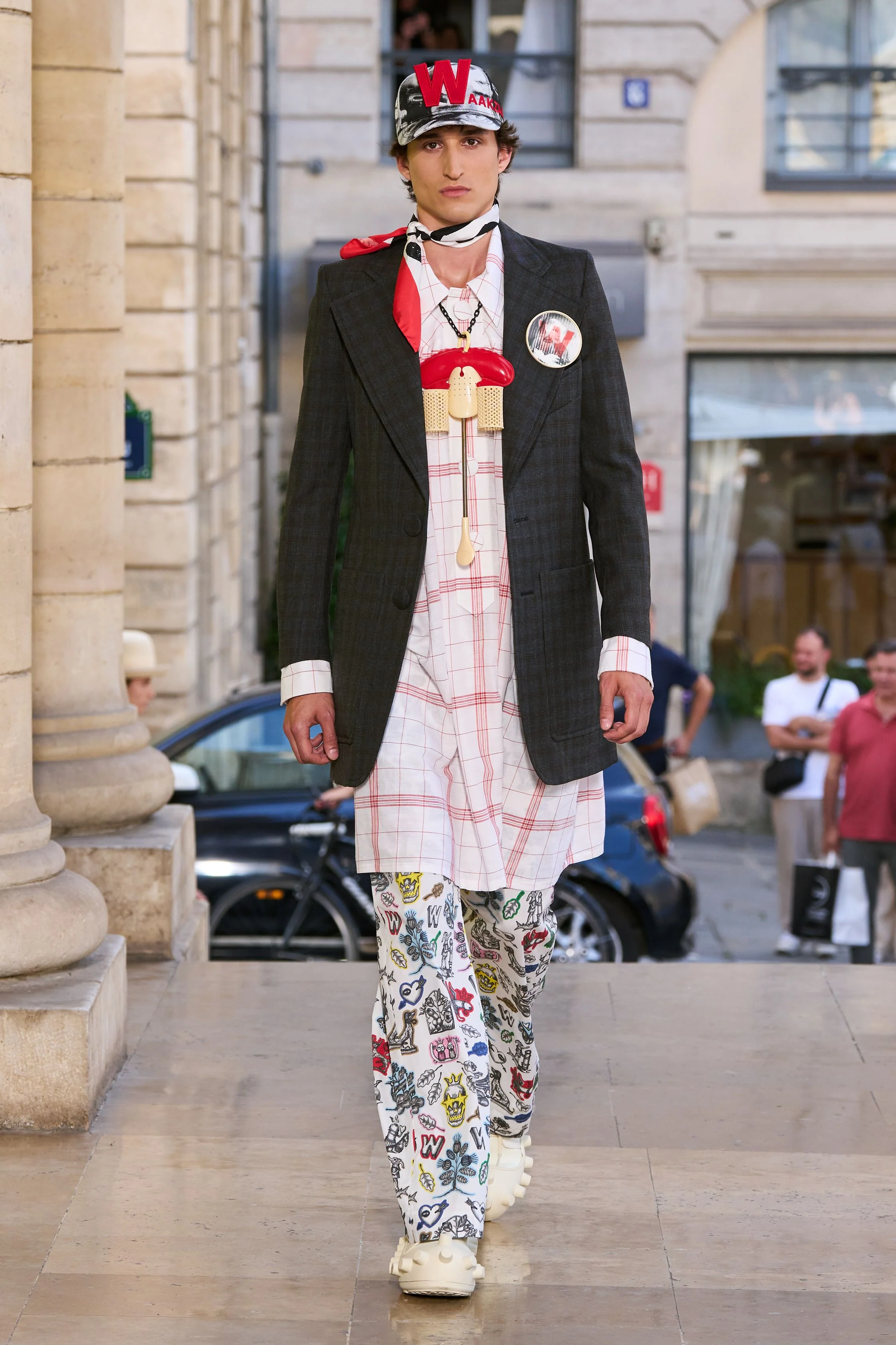Walter Van Beirendonck Crown Bandana - Red - Image 4