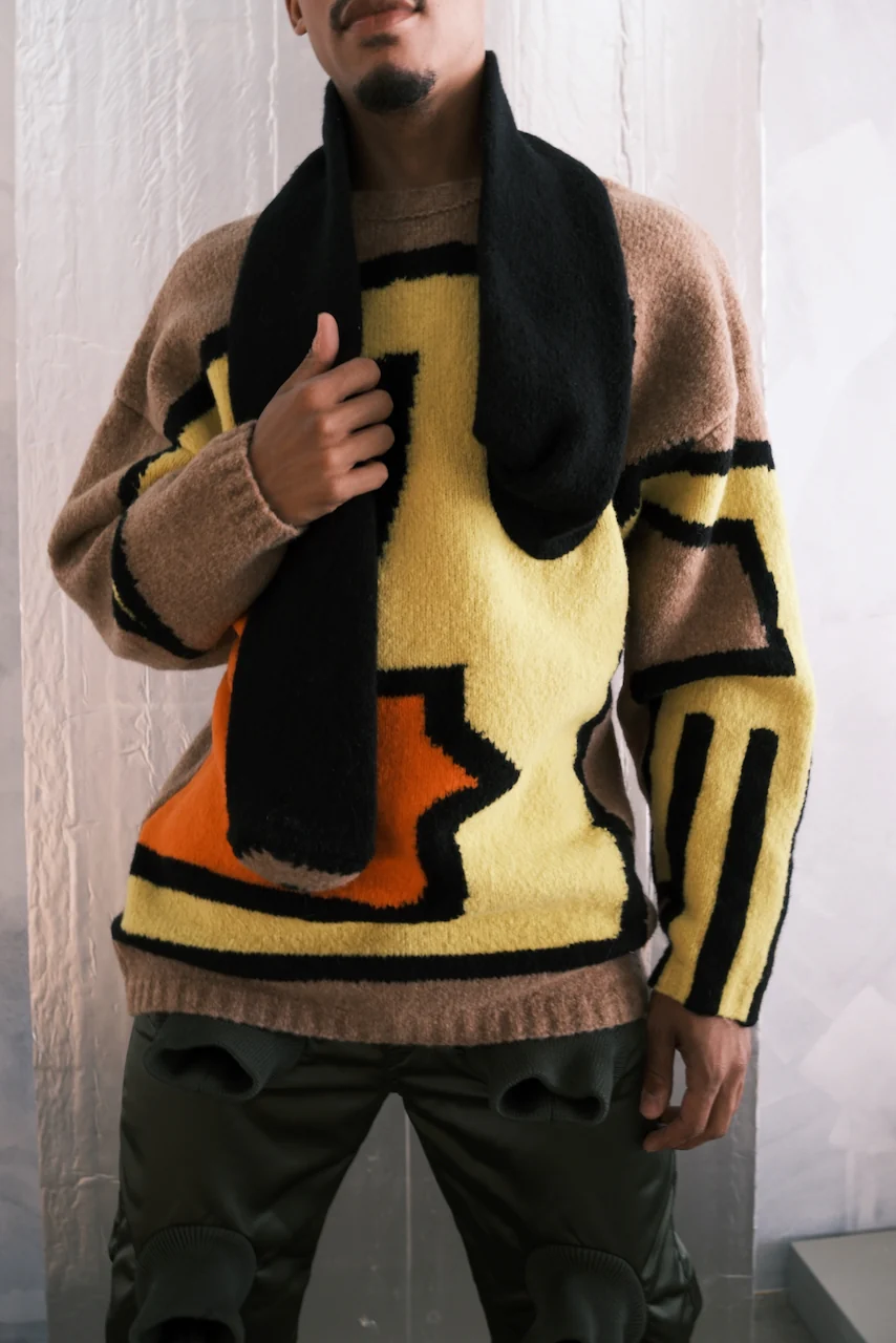 Walter Van Beirendonck Moon Eye Camel Knit FW 24-25