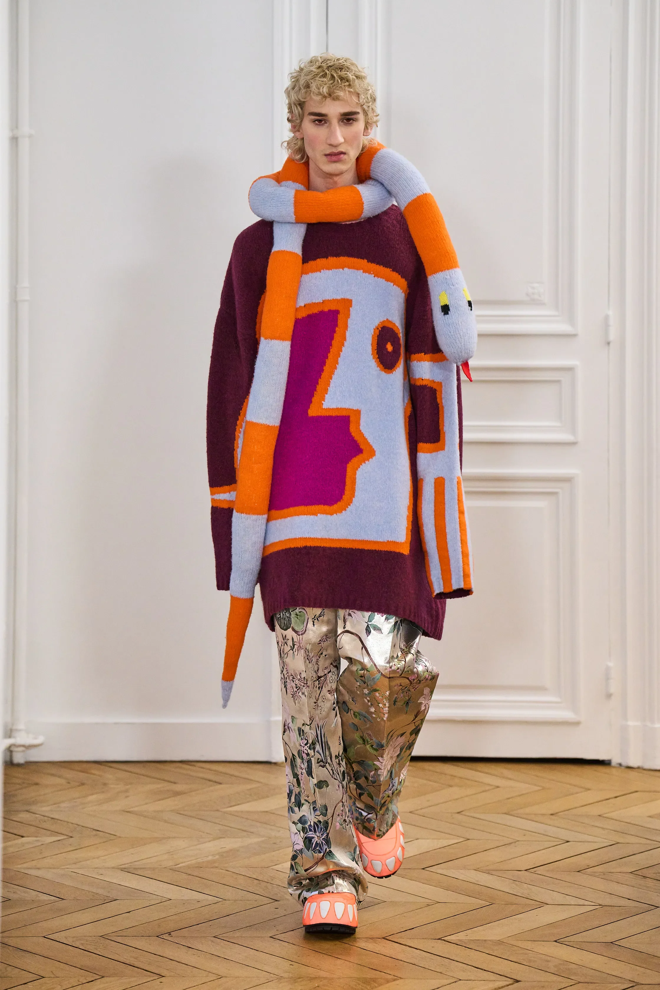 Walter Van Beirendonck Moon Eye Camel Knit FW 24-25 - Image 11