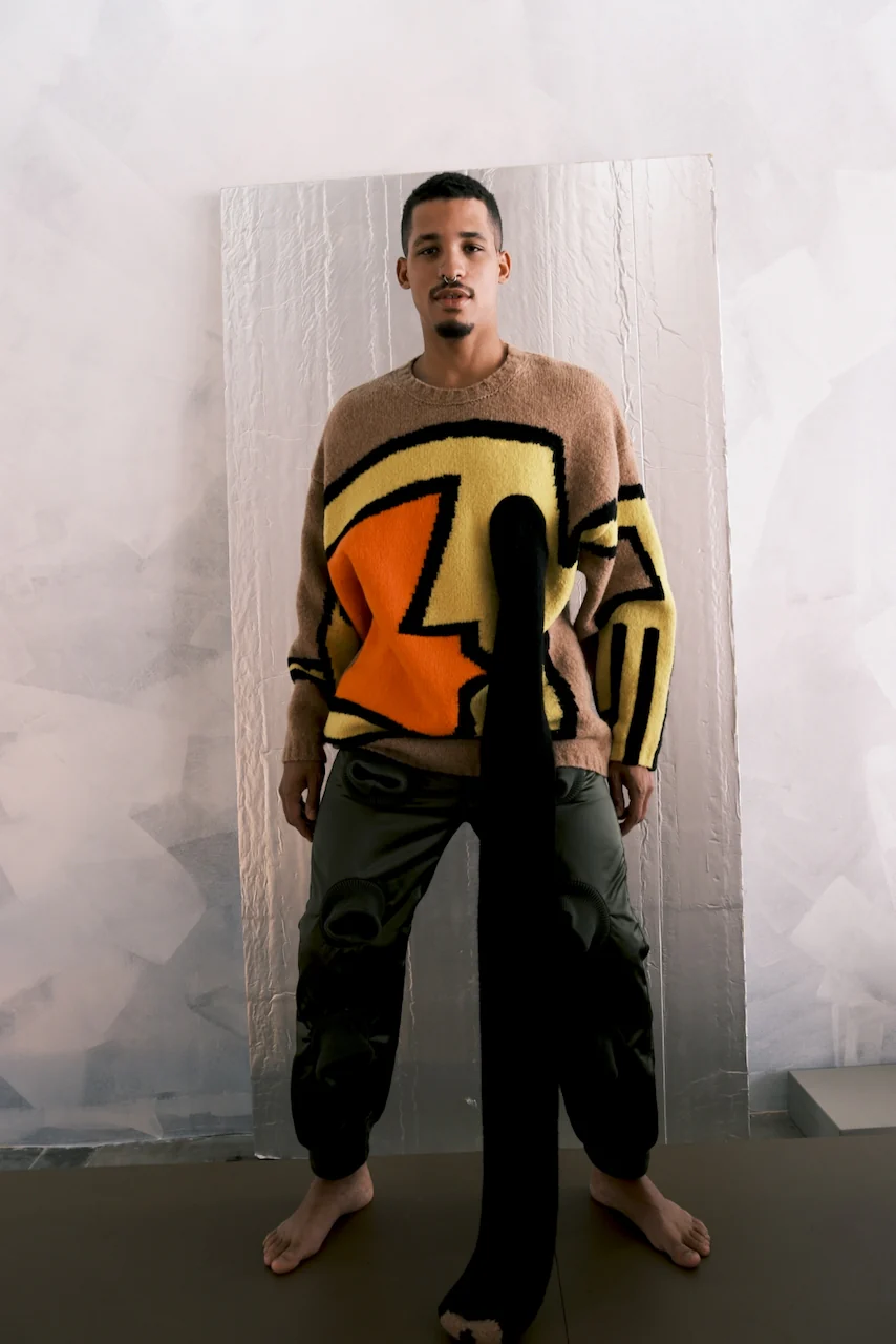 Walter Van Beirendonck Moon Eye Camel Knit FW 24-25 - Image 12