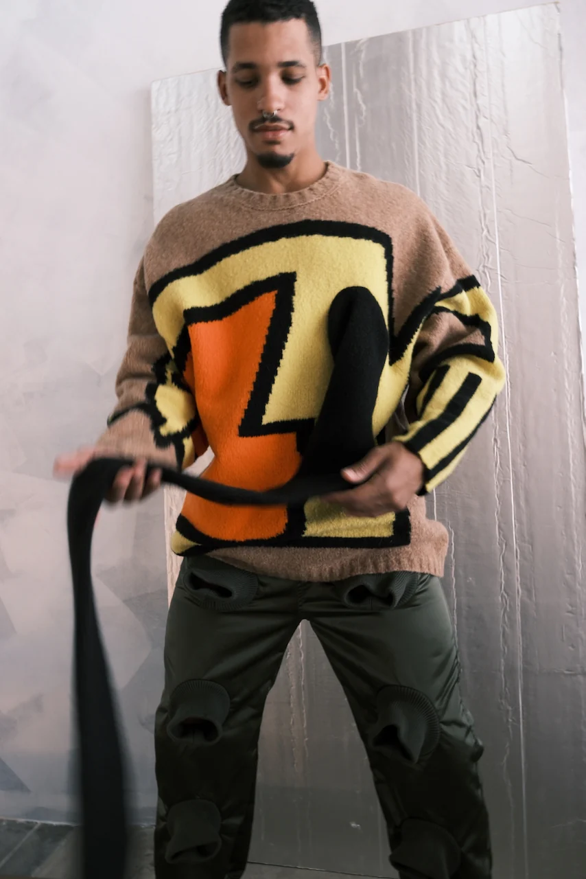 Walter Van Beirendonck Moon Eye Camel Knit FW 24-25 - Image 13