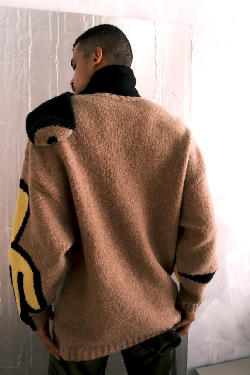 Walter Van Beirendonck Moon Eye Camel Knit FW 24-25 - Image 15