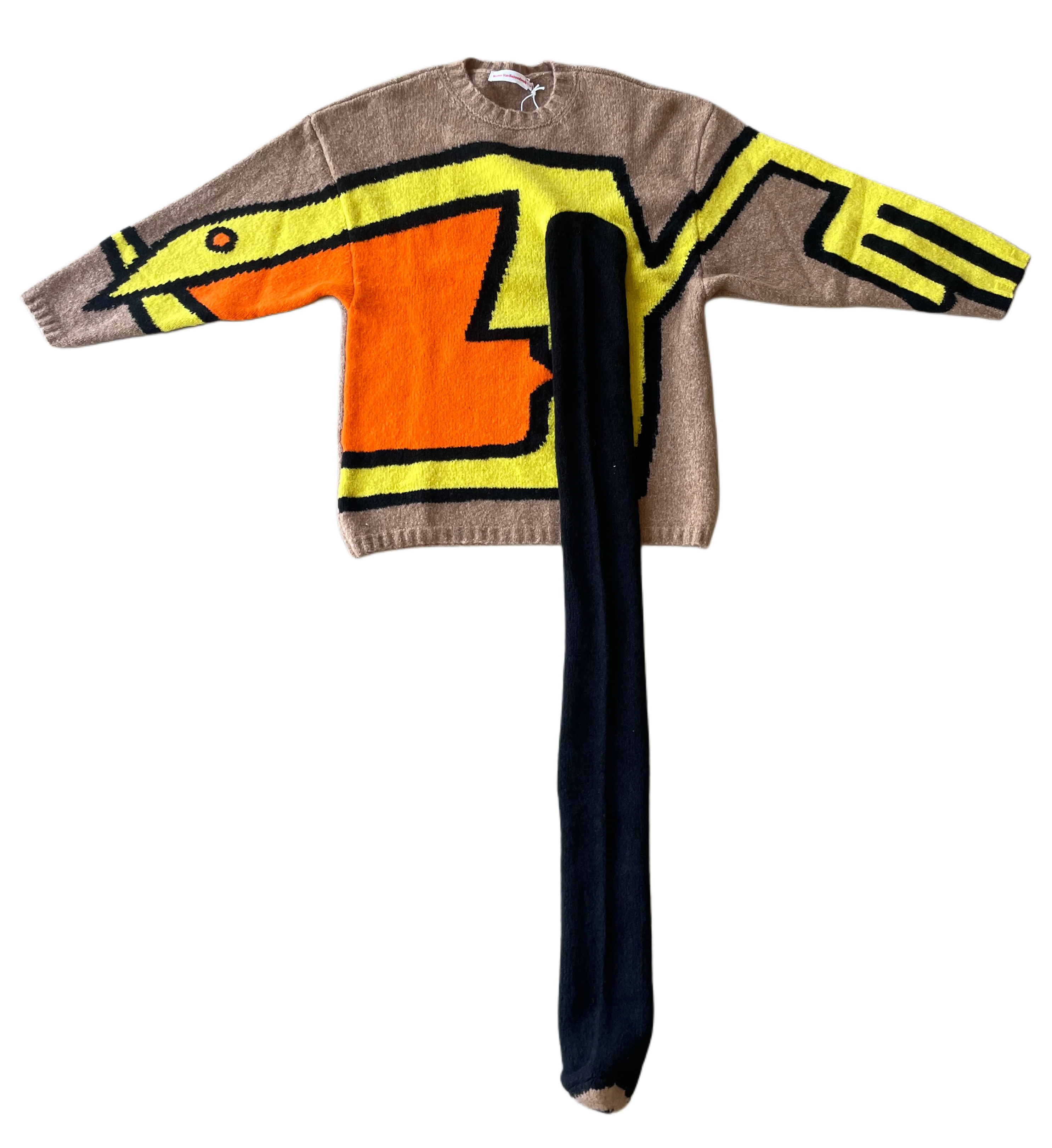 Walter Van Beirendonck Moon Eye Camel Knit FW 24-25 - Image 5
