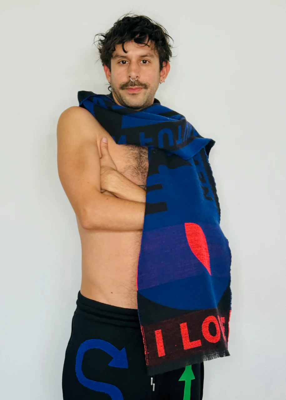 Walter Van Beirendonck New Scarf Single Black - Image 5