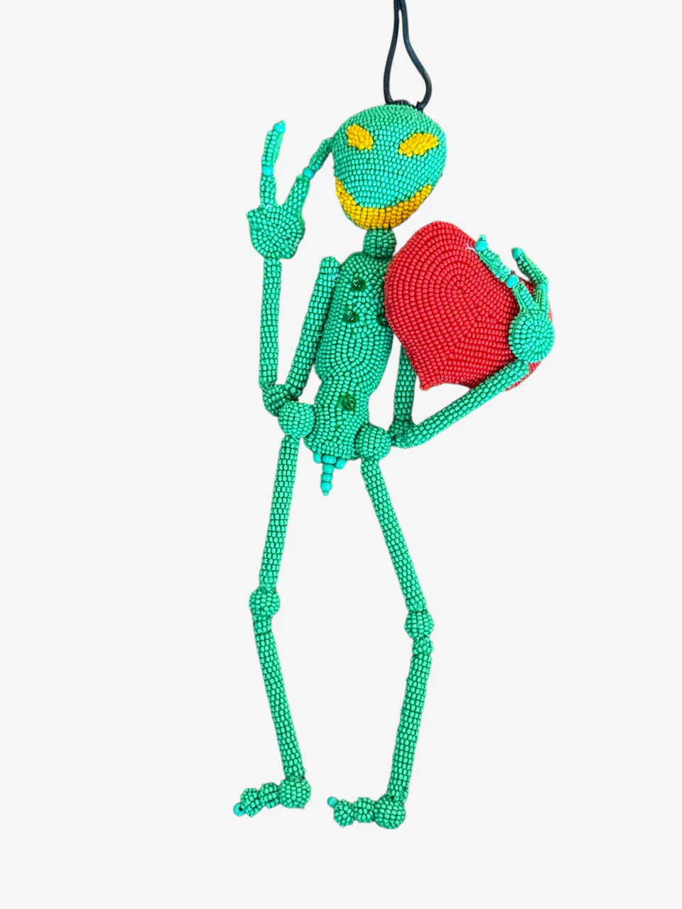 Walter Van Beirendonck Peace Alien Necklace in green - Image 3