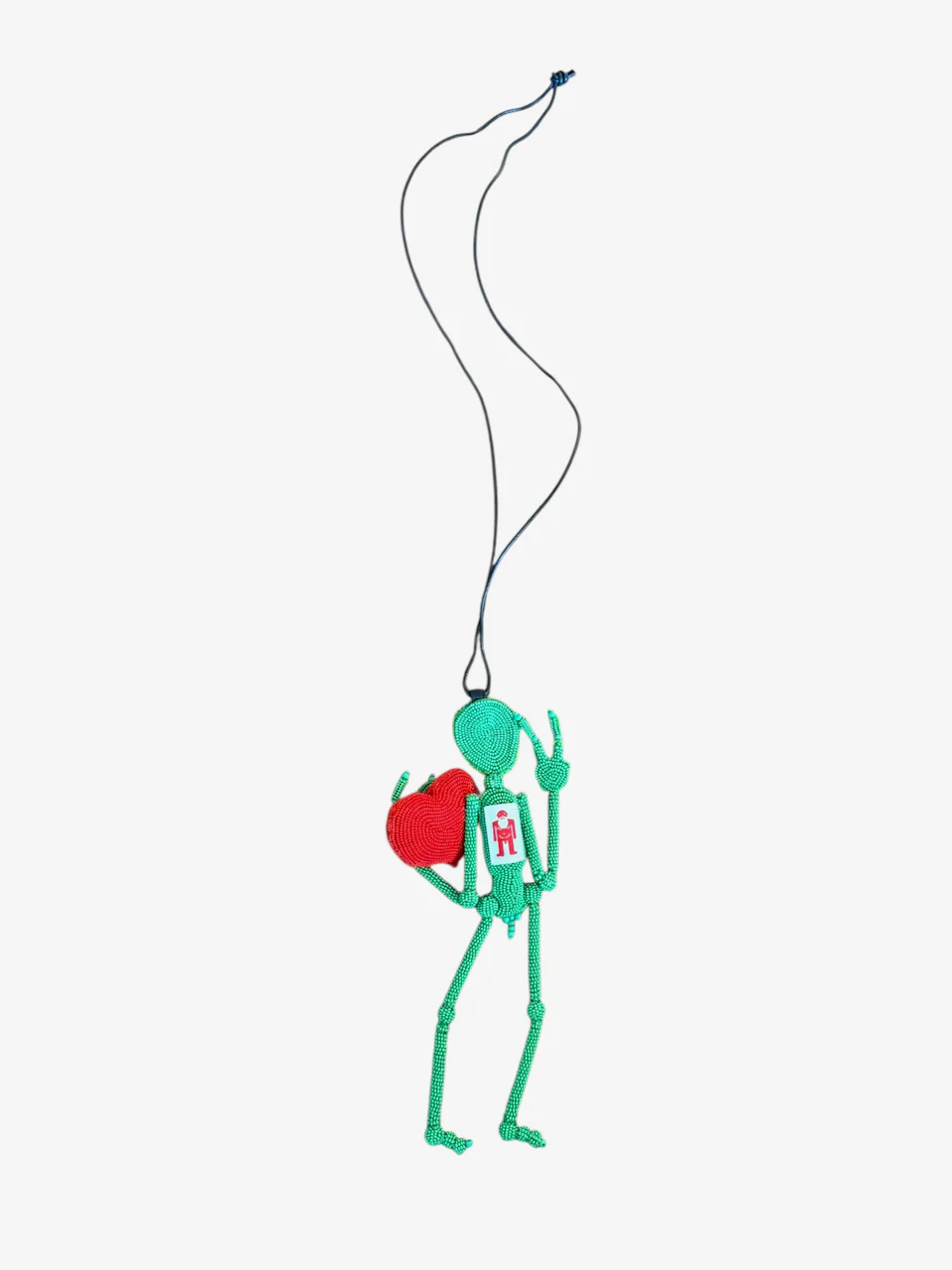 Walter Van Beirendonck Peace Alien Necklace in green - Image 4
