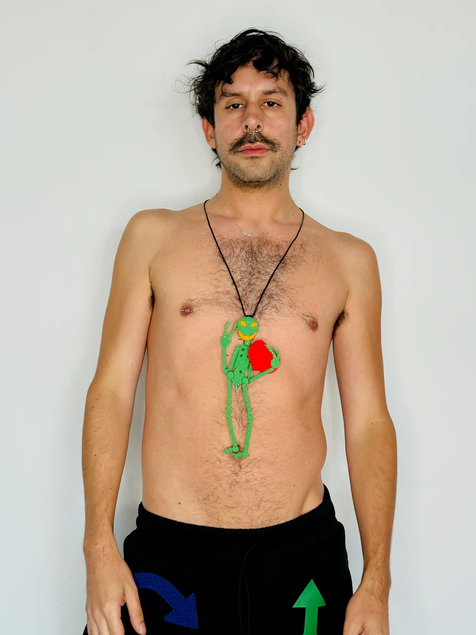 Walter Van Beirendonck Peace Alien Necklace in green - Image 8