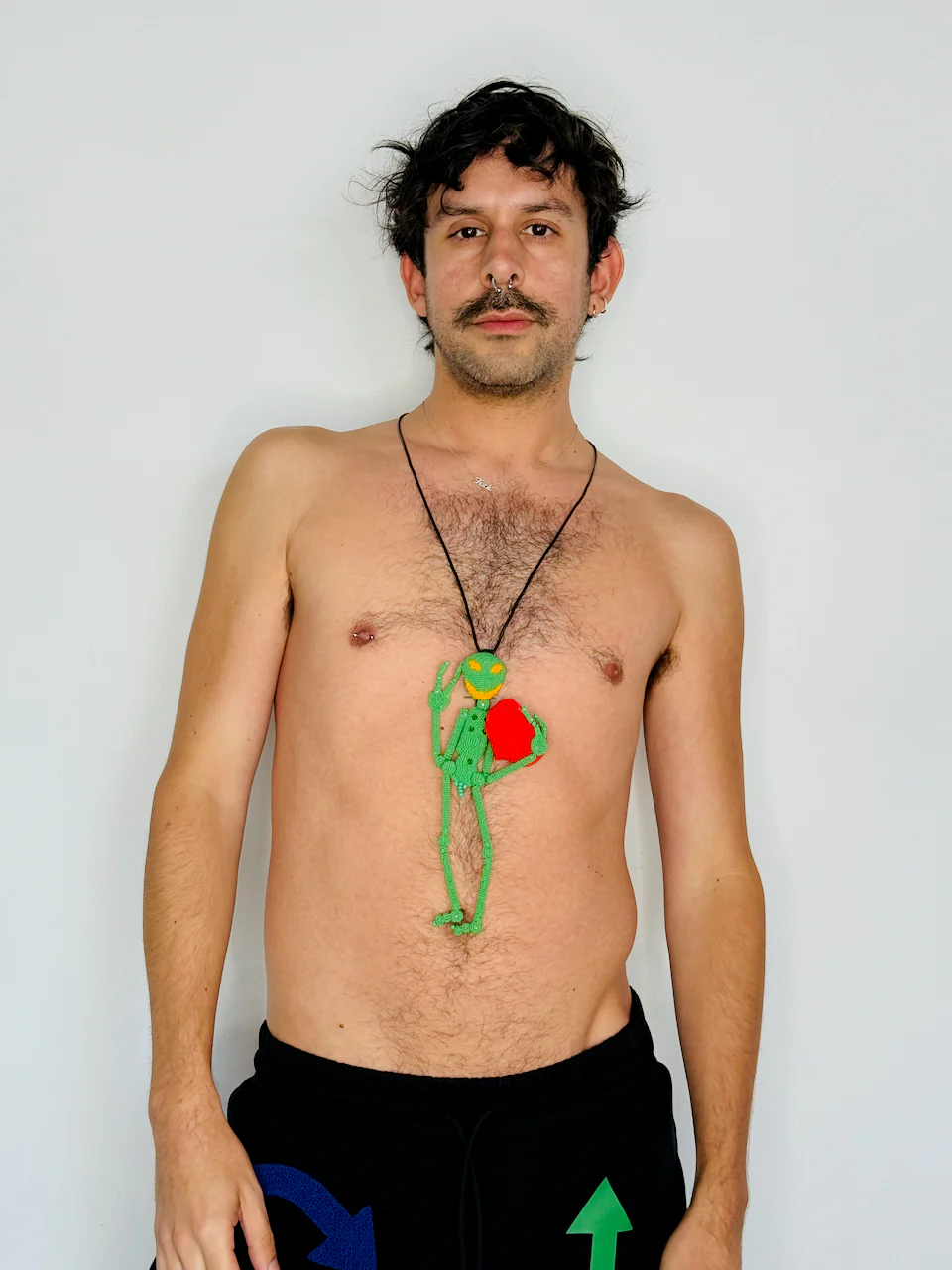 Walter Van Beirendonck Peace Alien Necklace in green - Image 9