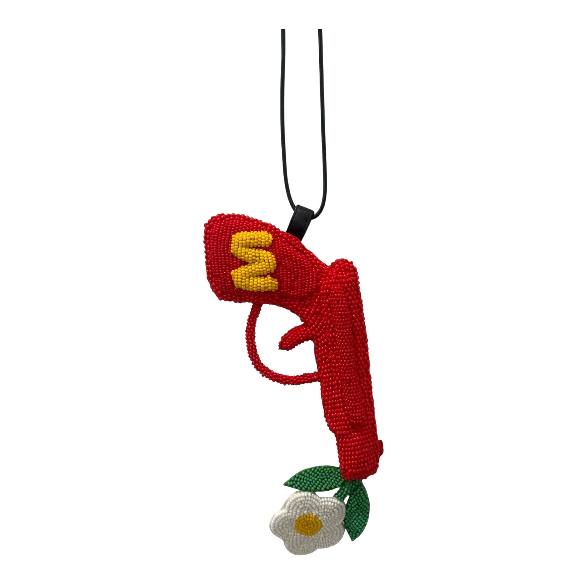Walter Van Beirendonck peace Gun Necklace - Red - Image 2