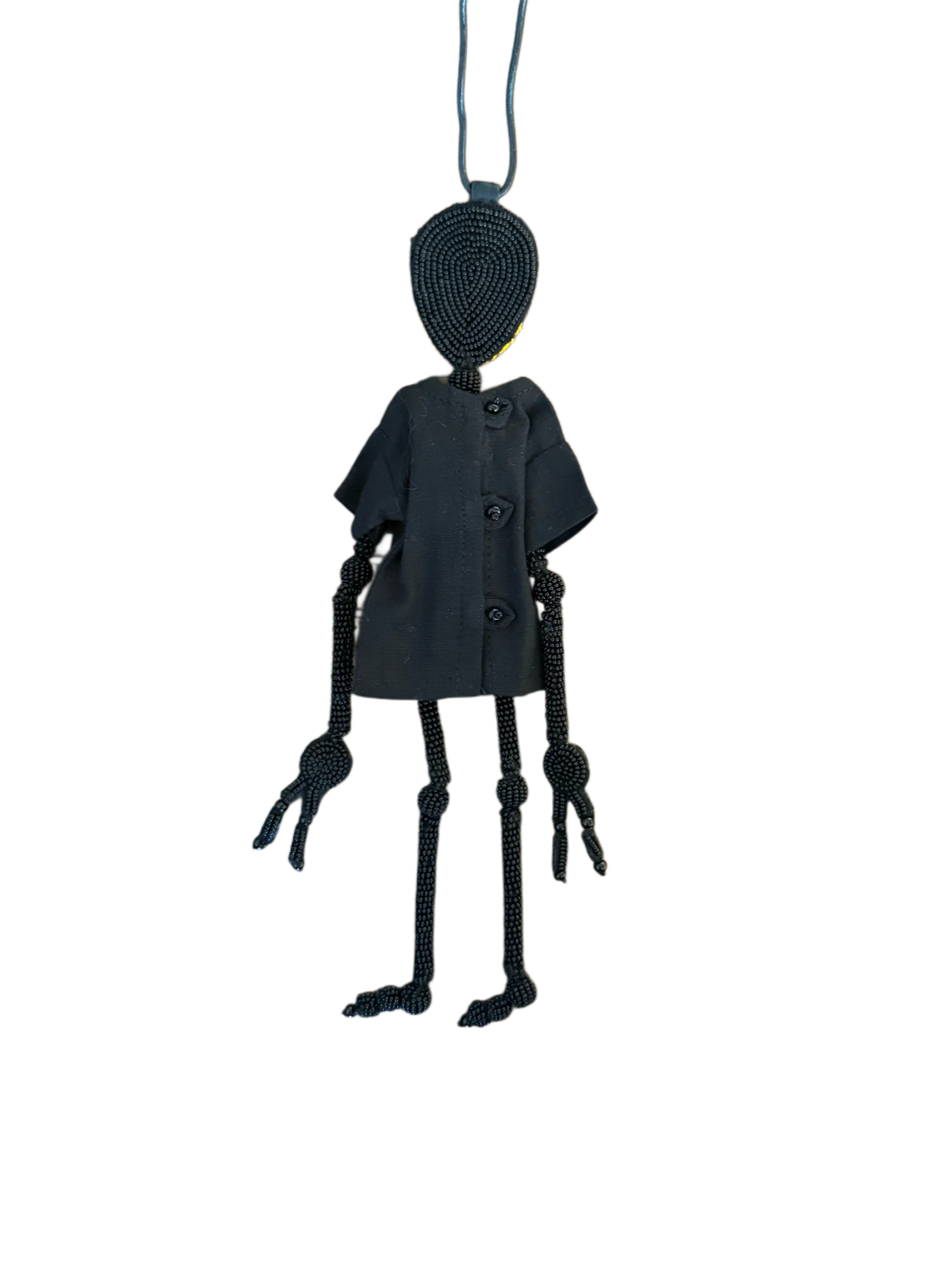 Walter Van Beirendonck Alien Friend + T Necklace in black - Image 4