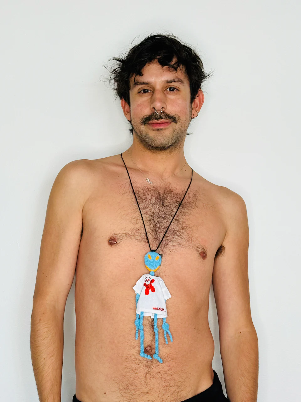 Walter Van Beirendonck Alien Friend + T Necklace in Blue - Image 15