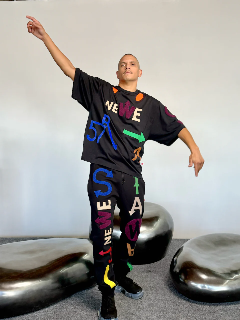 Walter Van Beirendonck WE ARE TEE OVERSIZED BLACK - Image 12