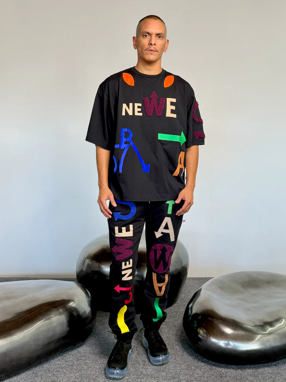 Walter Van Beirendonck WE ARE TEE OVERSIZED BLACK - Image 7