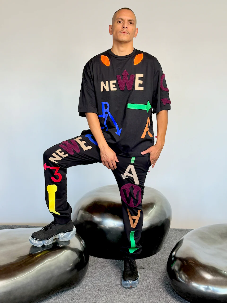 Walter Van Beirendonck WE ARE TEE OVERSIZED BLACK - Image 8