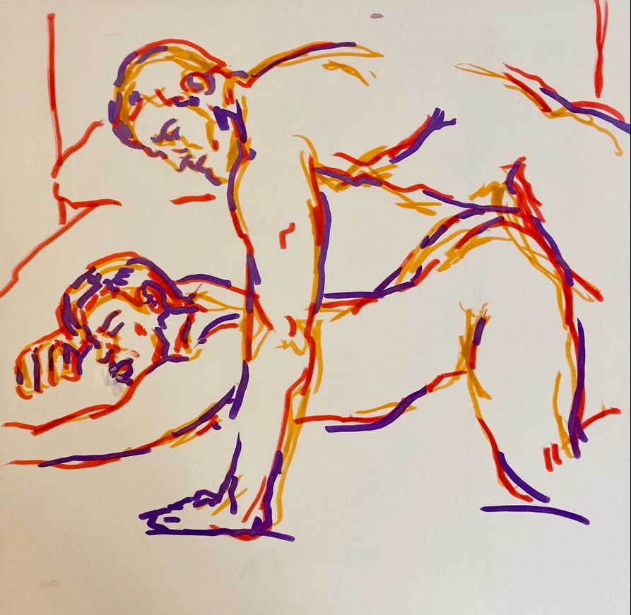 ward lamb, reclining man #4, 2025