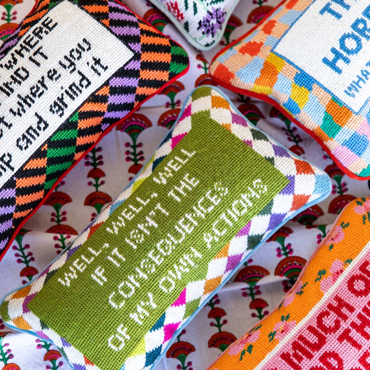 Well Well Well Needlepoint Pillow - Image 3