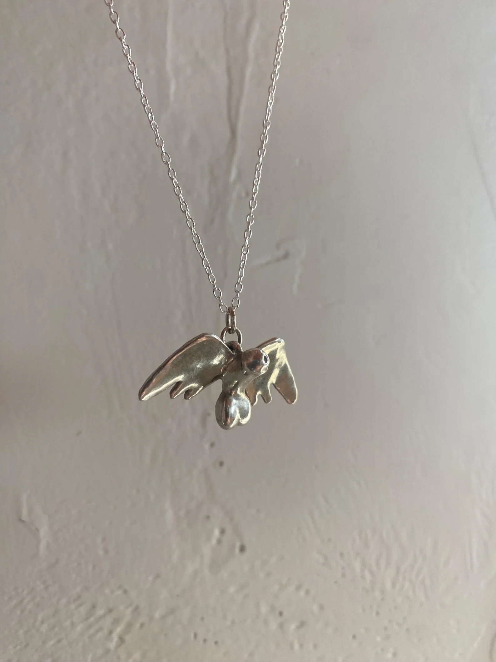 Winged Penis Charm Necklace in Silver by Gilty Boy - Image 5