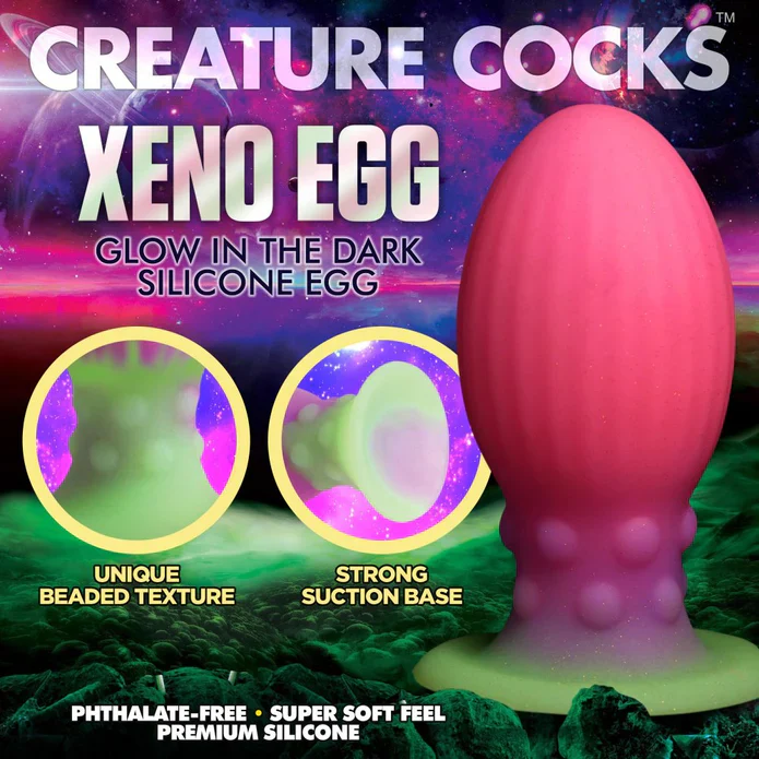 Creature Cock Xeno Egg XL Glow In The Dark Silicone Egg - Image 2