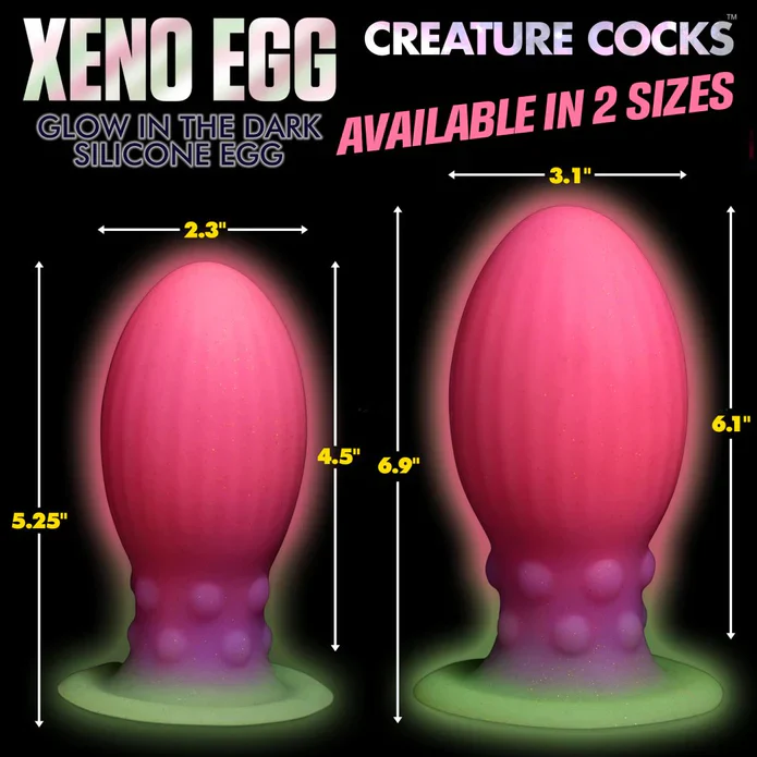 Creature Cock Xeno Egg XL Glow In The Dark Silicone Egg - Image 3