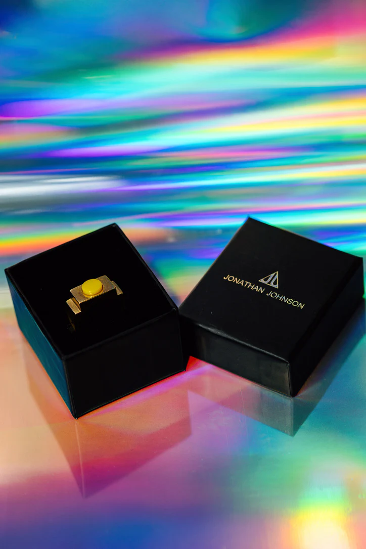 Yellow Circle Ring Gold by Jonathan Johnson - Image 2