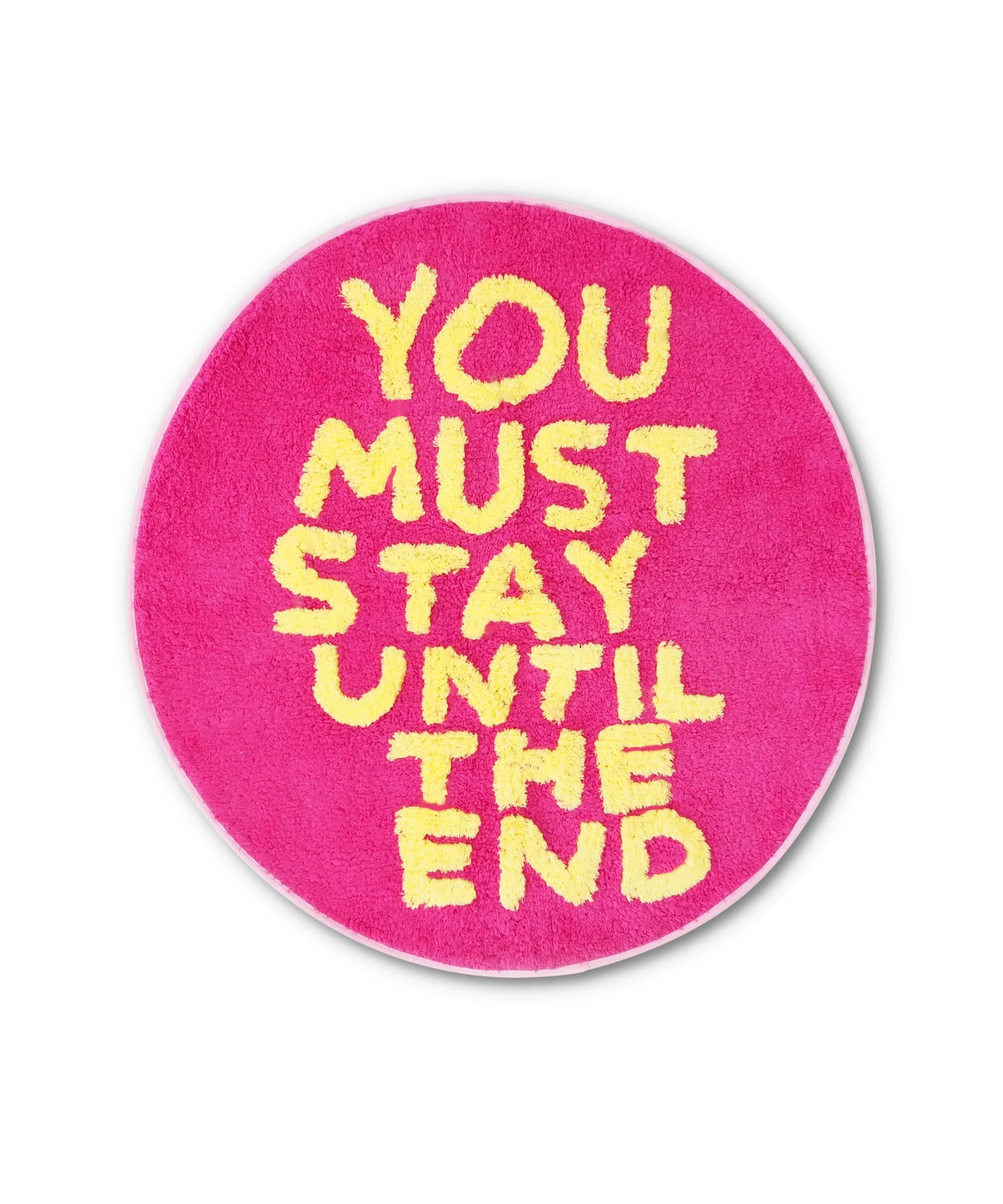 You Must Stay Until The End Shaggy Floor Mat - Third Drawer Down X David Shrigley - Image 2