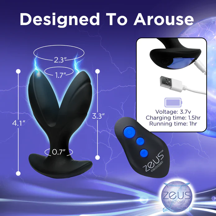 Zeus 64X Electro-Spread Vibrating And E-Stim Silicone Plug - Image 3
